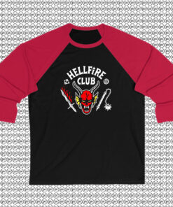 Stranger Things Hellfire Club Logo Raglan Tee