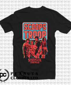 Stranger Things Scoops Troop In Red T Shirt