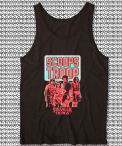 Stranger Things Scoops Troop In Red Unisex Tank Top