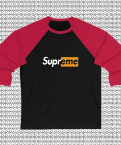 Supreme x Pornhub Raglan Tee