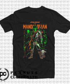 The Mandalorian And The Child Outlines Star Wars T Shirt