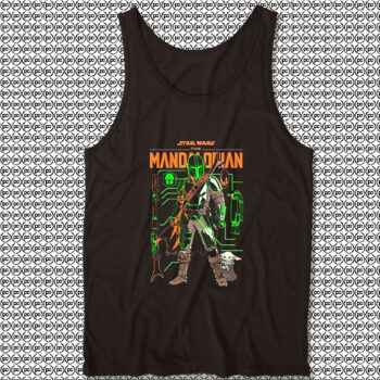 The Mandalorian And The Child Outlines Star Wars Unisex Tank Top