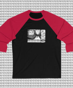 Volcano Erupts Radiohead Raglan Tee