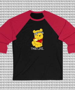 Winnie The Pooh Thug Life Raglan Tee