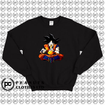 Goku Anime Fighter Smoking Funny Sweatshirt
