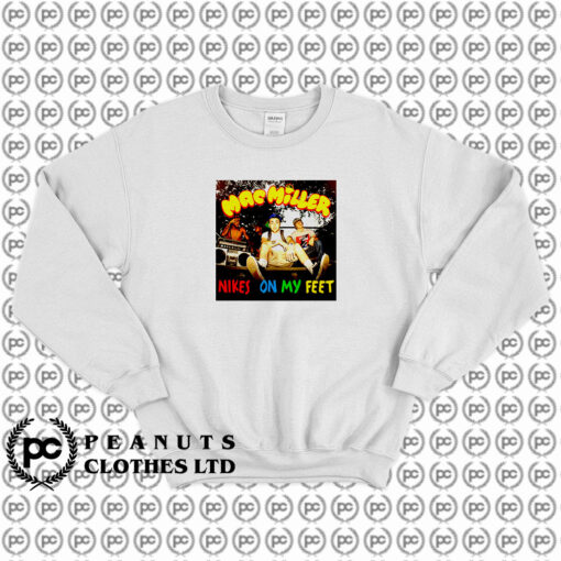 Mac Miller Nikes On My Feet Vintage Style Sweatshirt
