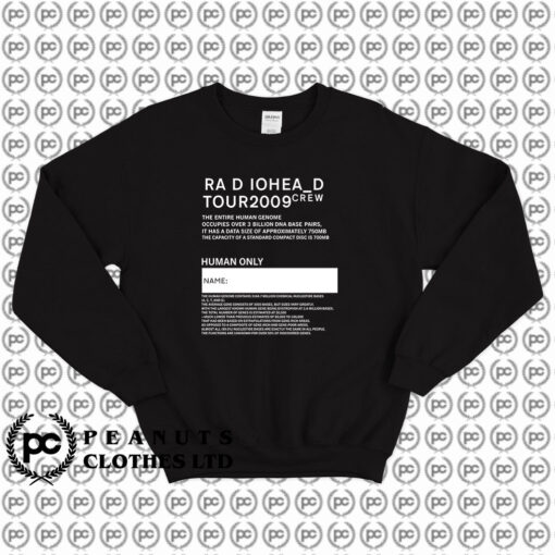 Tour 2009 Radiohead Crew Sweatshirt