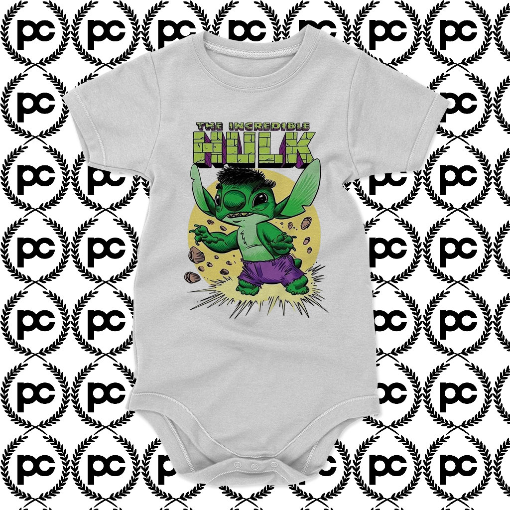Lilo Stitch Hulk Funny Baby Onesie