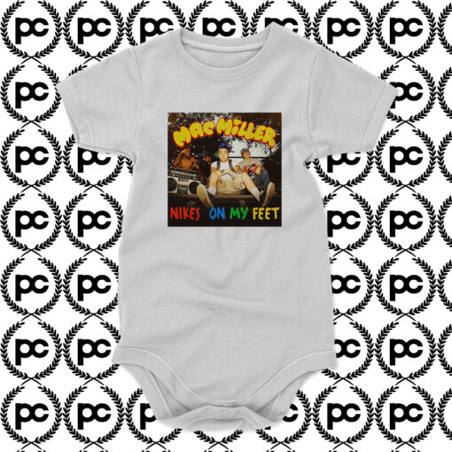 Mac Miller Nikes On My Feet Vintage Style Baby Onesie