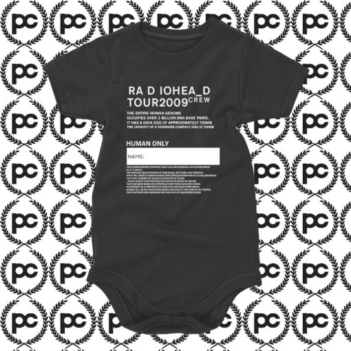 Tour 2009 Radiohead Crew Baby Onesie