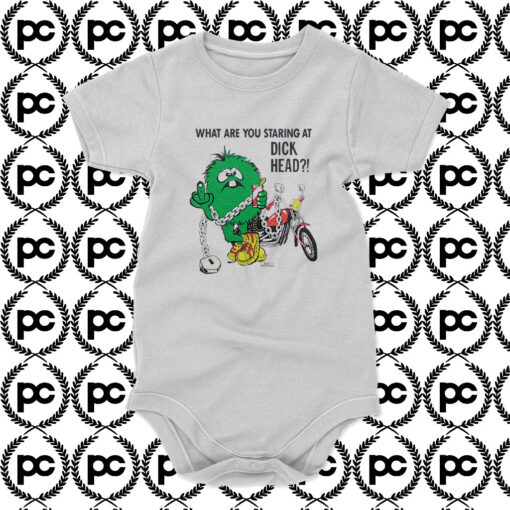 What Are You Staring At Dickhead Baby Onesie