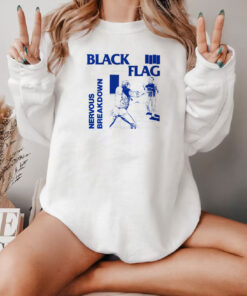 Black Flag Nervous Breakdown White Sweatshirt