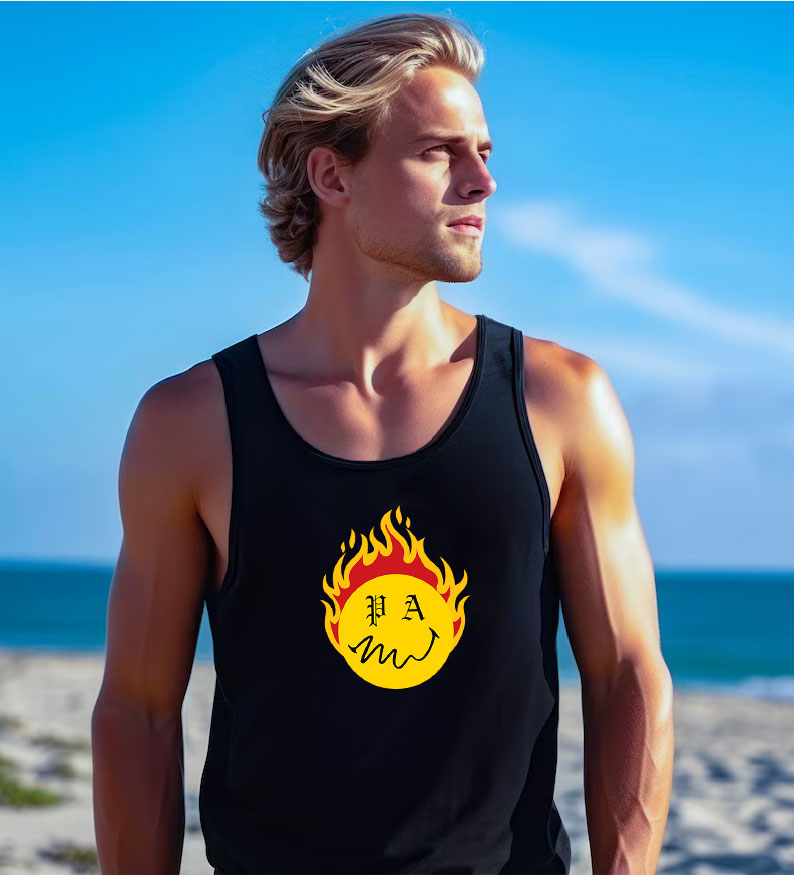 Palm Angels Flame Burning Head Tank Top