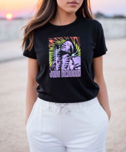 Jimi Hendrix Boxed Rainbow Psychedelic Rays T Shirt