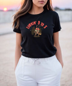 Lurkin 9 To 5 Mothman's Day Job T Shirt