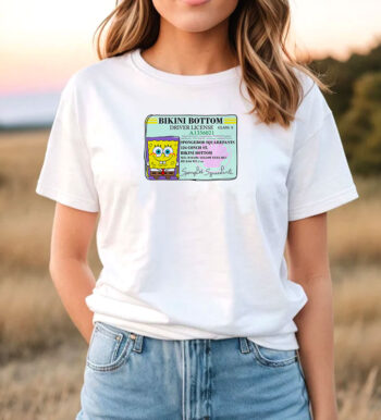 Spongebob Bikini Bottom Driver License T Shirt