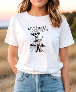 Stone Temple Pilots Singing Skeleton Cowboy T Shirt