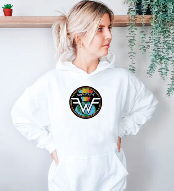 Vintage Weezer Rainbow Symbol Logo Hoodie