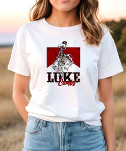 Western Luke Combs Bullhead Cowboy Skeleton T Shirt