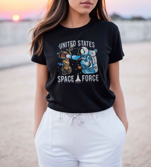 United States Space Force Astronaut Punching Alien T Shirt