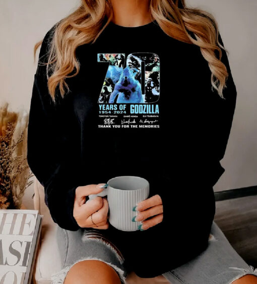 70 Years Of 1954 2024 Godzilla Thank You For The Memories Sweatshirt