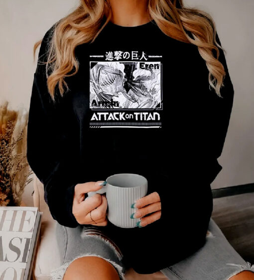 Attack On Titan Eren VS Armin Manga Panel Sweatshirt