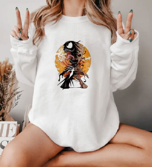 Baby Groot Venom Moon Halloween Sweatshirt