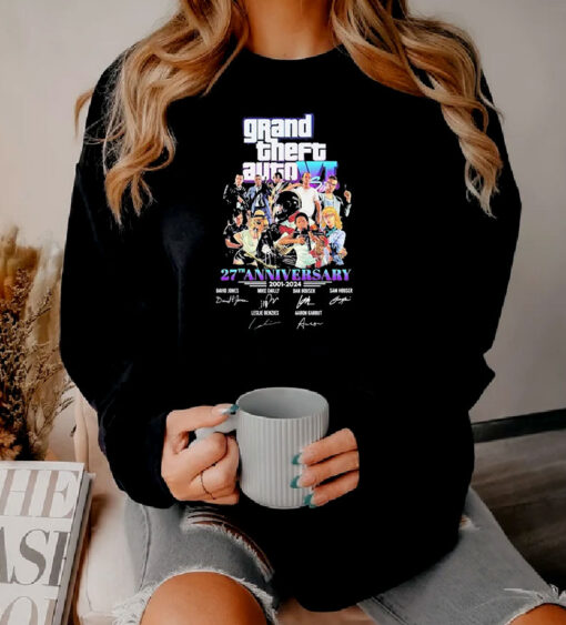 Grand Theft Auto VI 27th Anniversary 2001 2024 Thank You For The Memories Sweatshirt