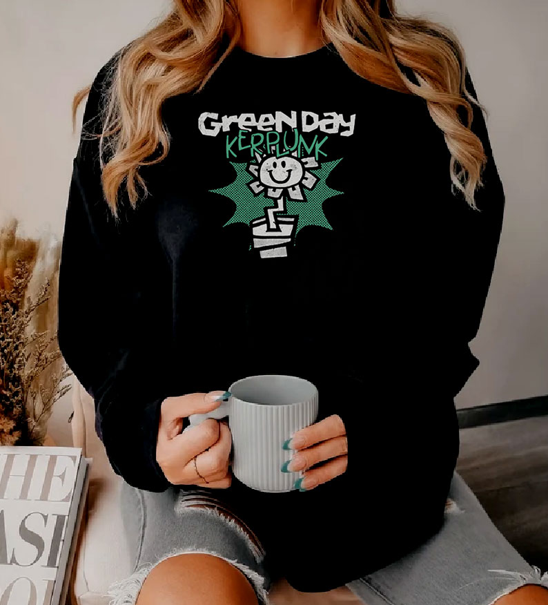 Green Day Kerplunk Flower Sweatshirt
