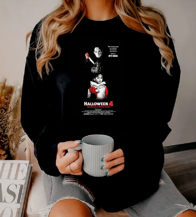 Halloween Part 4 The Return Of Michael Myers Movie Poster Sweatshirt