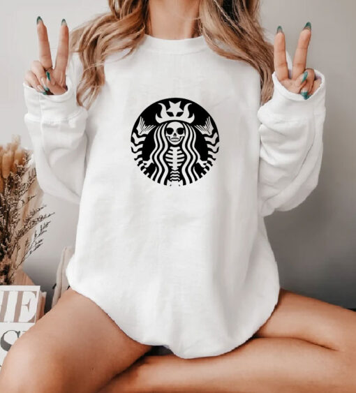 Halloween Starbucks Skeleton Sweatshirt