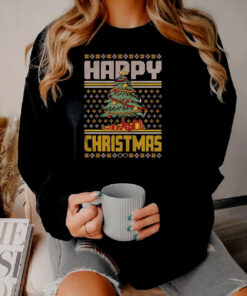 Happy Christmas Tree Light Ugly Christmas Sweatshirt