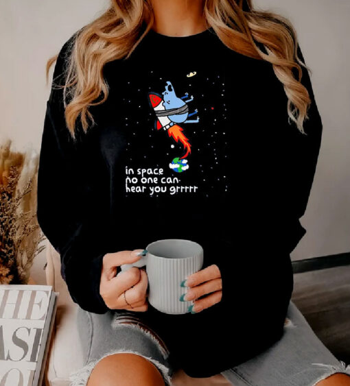 Houston Rocket In Space No One Can Hear You Sweatshirt