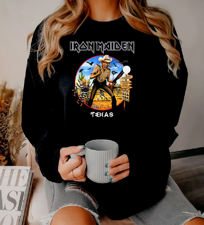 Iron Maiden 2017 Book Of Souls Texas Dates Tour Sweatshirt