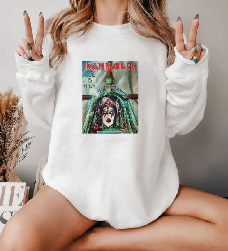 Iron Maiden KISS Ace Frehley Ace Is High Parody Sweatshirt
