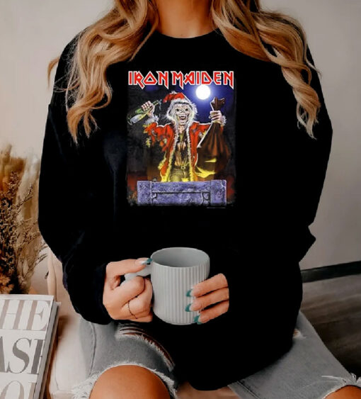 Iron Maiden No Prayer Santa Eddie Christmas Sweatshirt