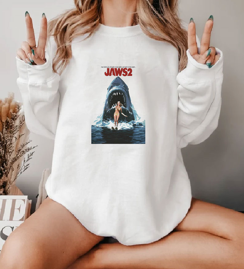 Jaws 2 Retro Movie Poster Sweatshirt