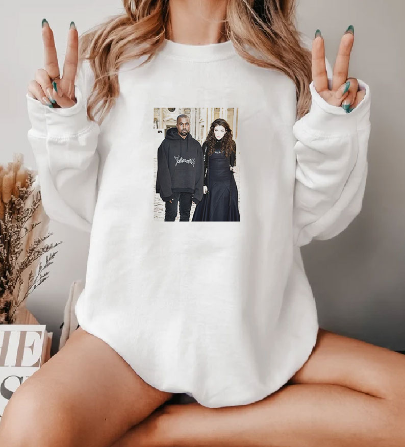 Kanye West And Lorde Photo Sweatshirt