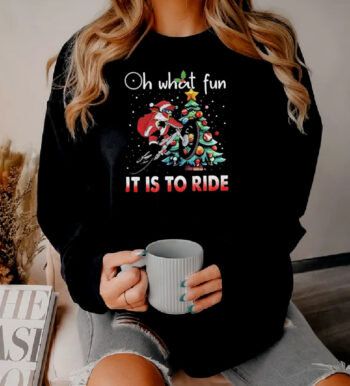 Oh What Fun It Is To Ride Christmas BMX Bike Christmas Sweatshirt