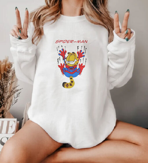 Parody Garfield Spider Cat Spider Man Sweatshirt