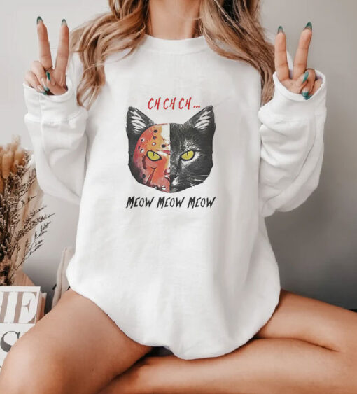 Parody Jason Voorhees Cat Meow Sweatshirt