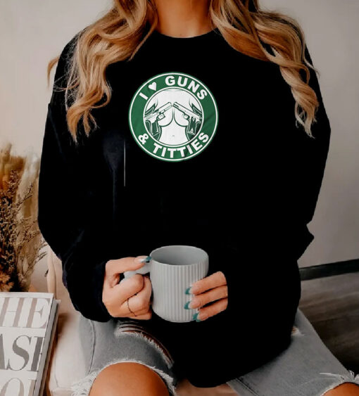 Parody Logo Boobs And Guns Sweatshirt