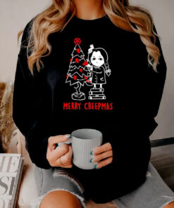 Wednesday Addams And Thing Merry Creepmas Sweatshirt