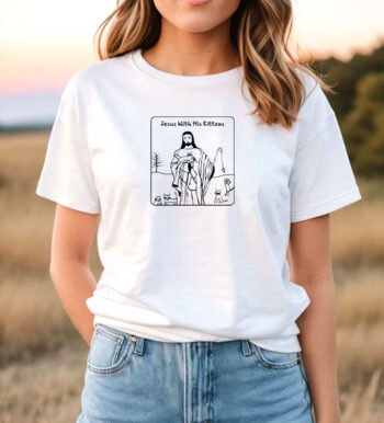 Jesus With His Kittens T Shirt