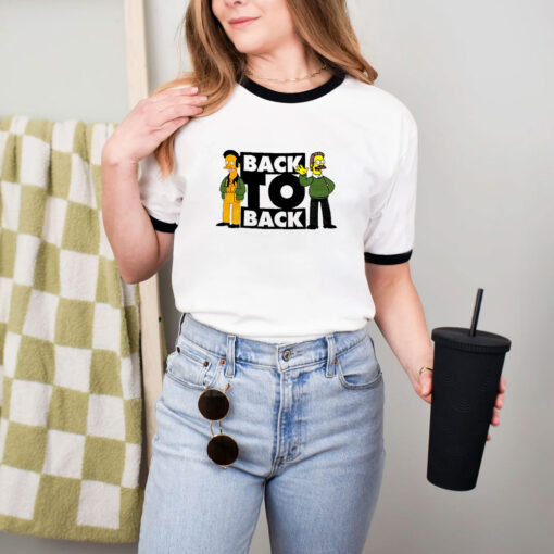 Back To Back Records Simpsons Ringer Tee