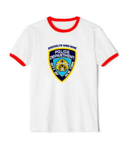 Brooklyn Nine Nine Badge Nominated Tv Show Ringer Red Tee