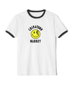 Chinatown Market Mike Tyson Smiley Face Ringer Black Tee