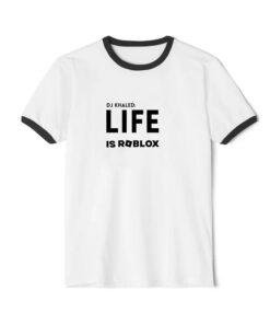 DJ Khaled Life is Roblox Ringer Black Tee