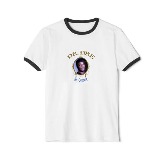Dr Dre The Chronic Graphic Ringer Black Tee