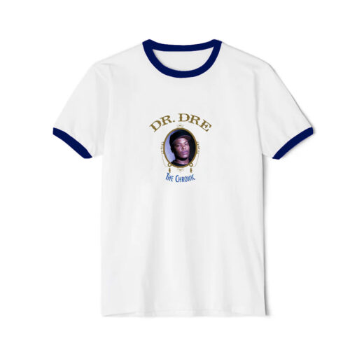 Dr Dre The Chronic Graphic Ringer Navy Tee